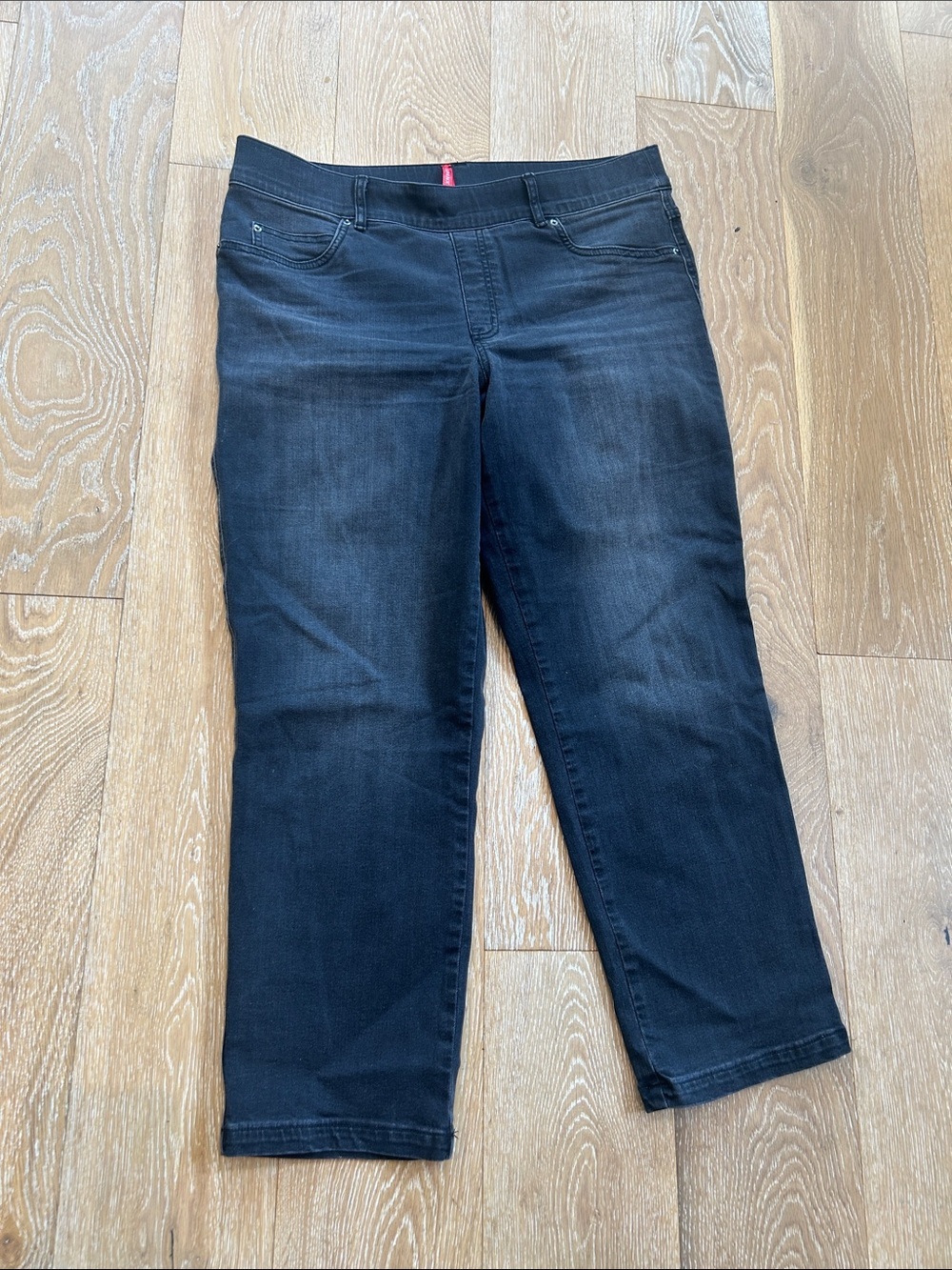 SPANX Pull On Black Relaxed Jeans Size XL